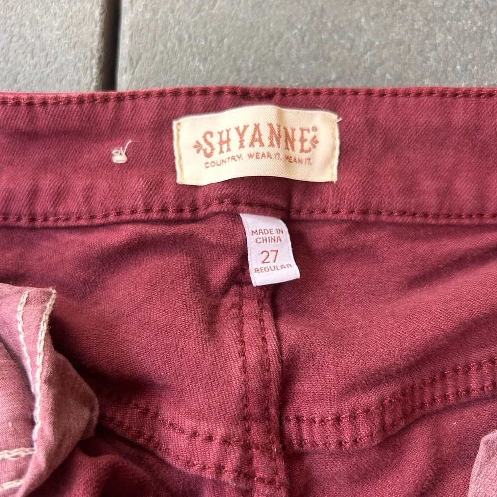 Shyanne Women's Wine High-Rise Jeans
